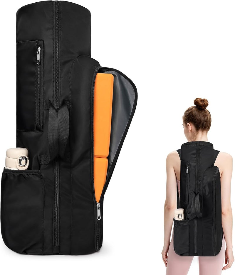 Voolra Yoga Mat Bag Backpack for Women and Men with Multi-Pockets for Mats Blocks and Accessories, Waterproof Yoga Mat Carrier Holder for Workouts, Gym, Pilates - Image 1